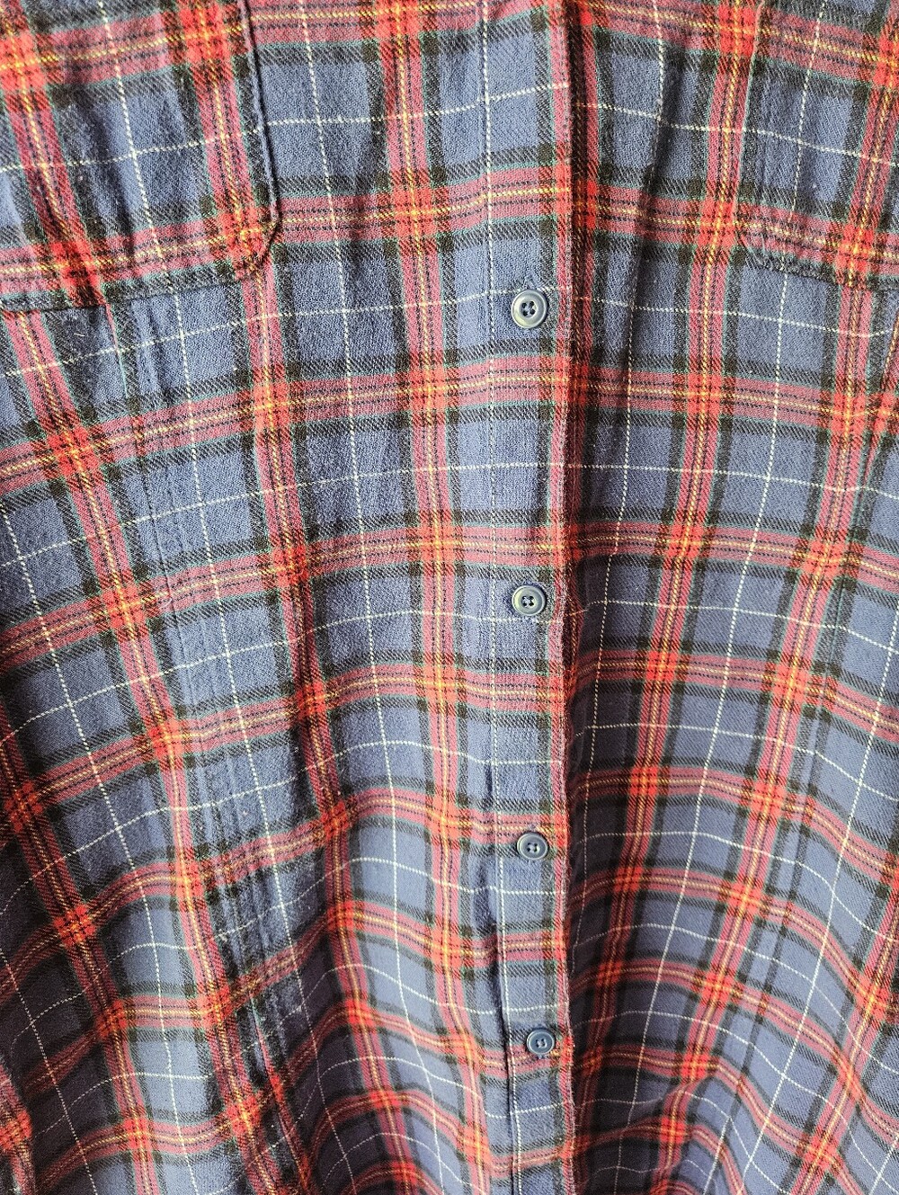 Riders by Lee Navy and Red Plaid Tunic Size Large - Picture 3 of 5